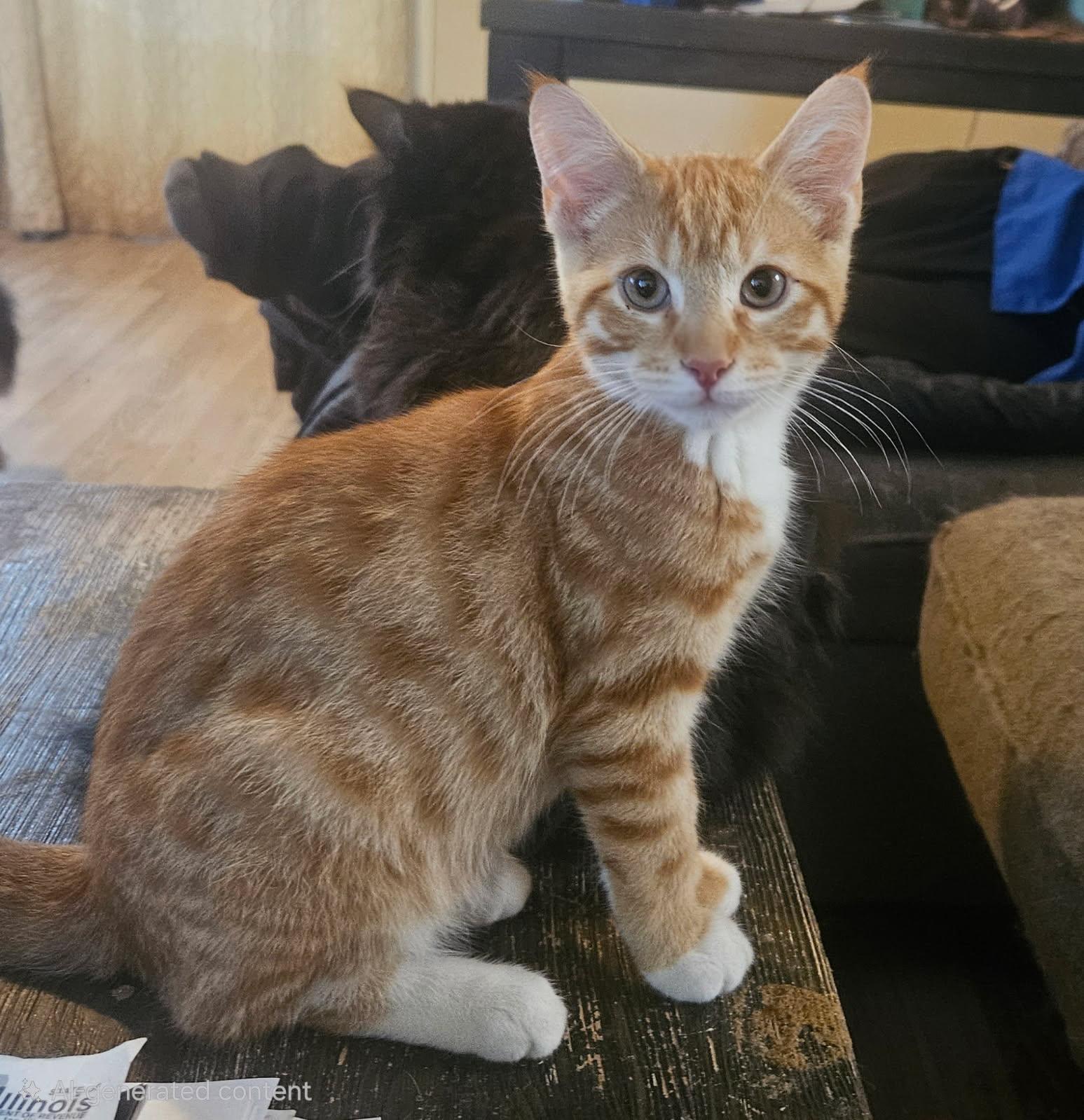 BUTTERS, adopted, Young Male Domestic Short Hair.