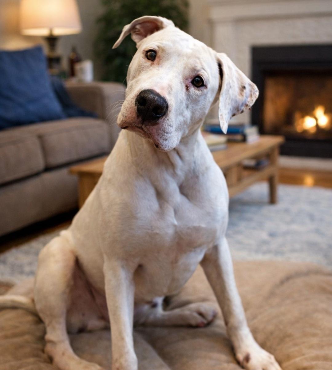 Luke Floyd, adopted, Young Male American Bulldog.
