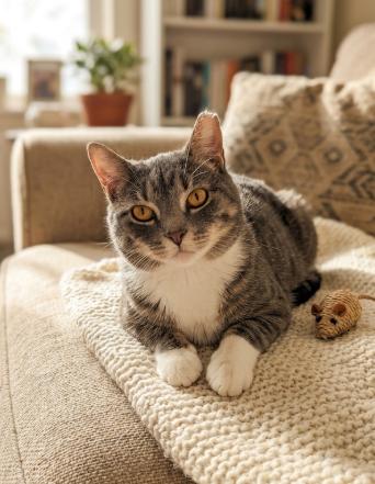 Tony, adopted, Young Male American Shorthair.