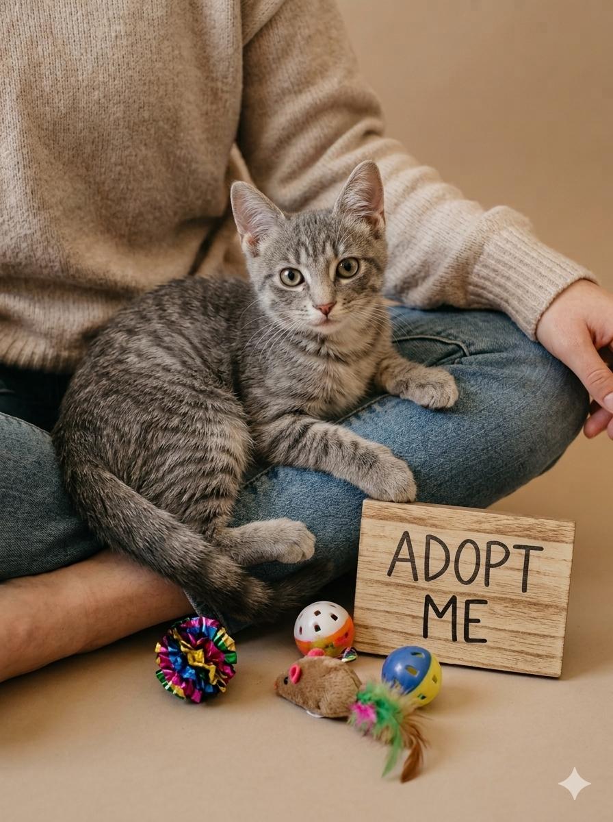 Enlarge Clove - Playful kitten, a Adopted Domestic Short Hair in Eagle, WI image 1/4