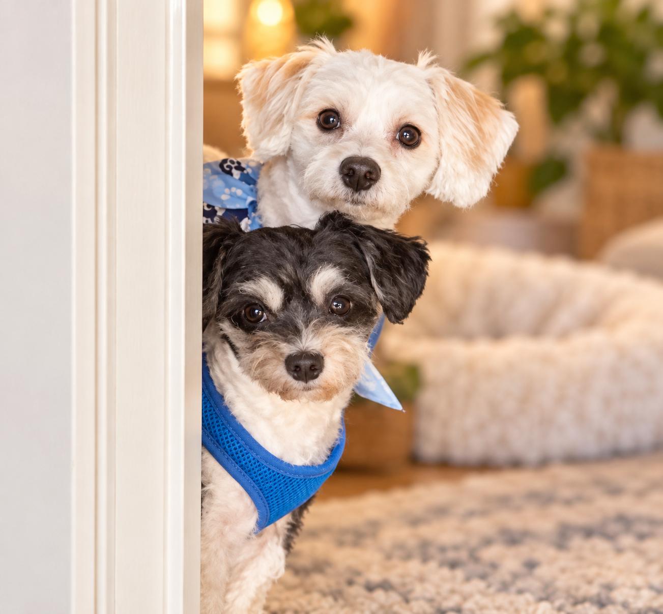 Bentley and Princeton, Adoptable, Adult Male Maltipoo & Bichon Frise.