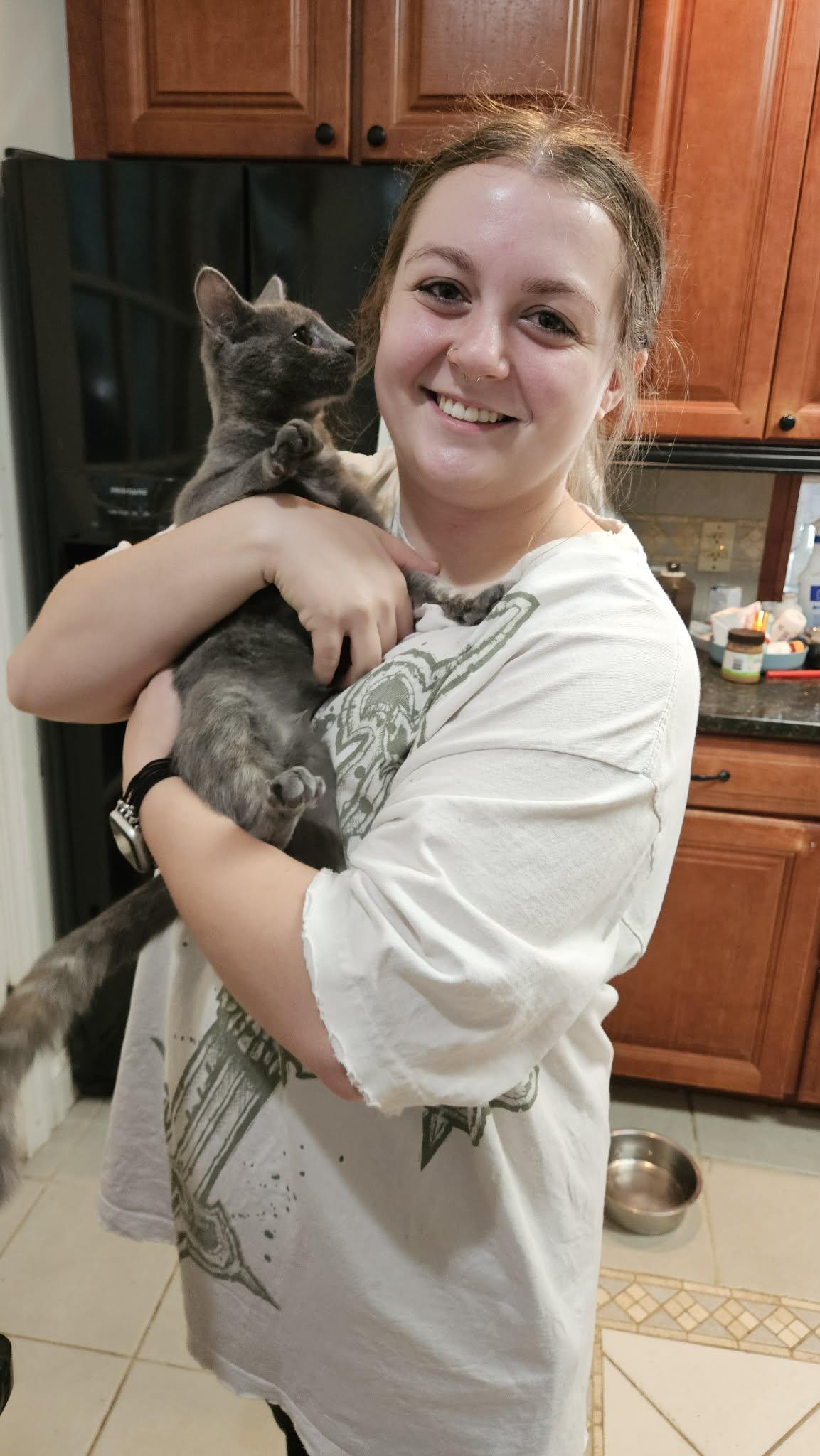 Mouser, adopted, Kitten Female Tortoiseshell.