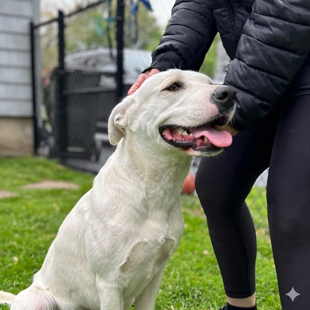 Honey, Adoptable, Young Female Labrador Retriever & Great Pyrenees.