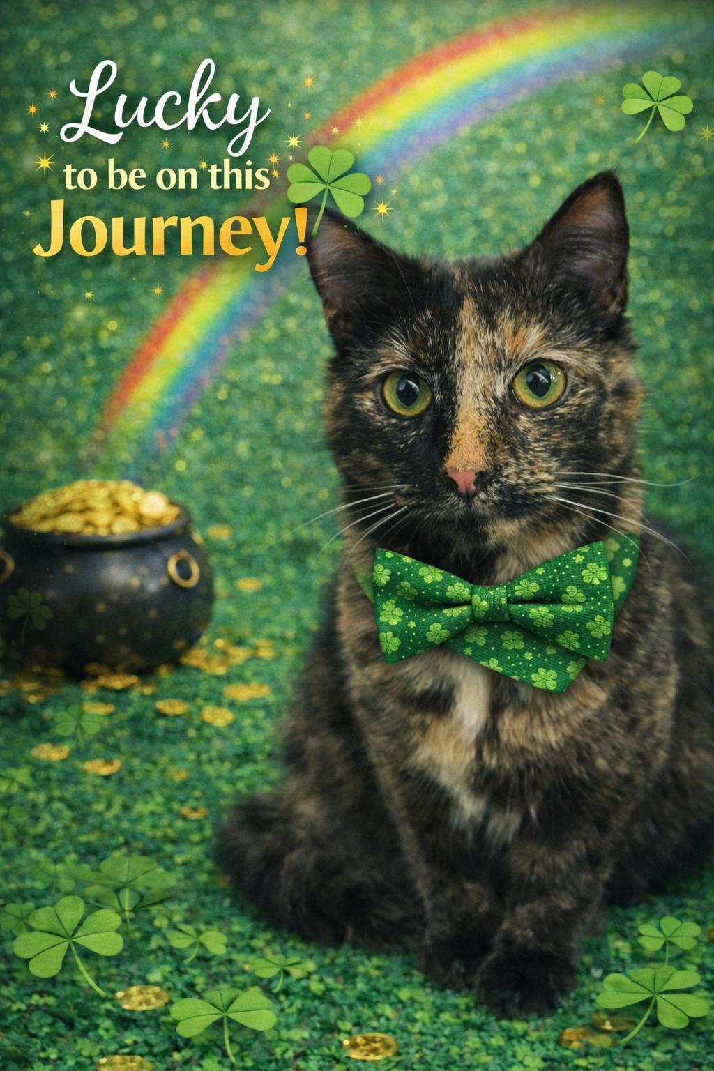 Journey, adopted, Young Female Domestic Short Hair.