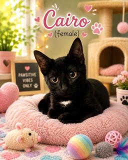 Cairo, Adoptable, Kitten Female Domestic Short Hair.