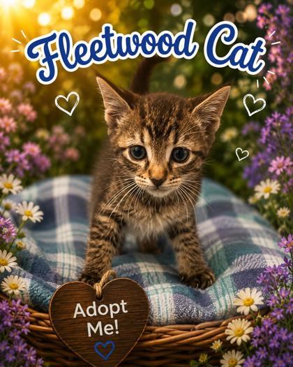 Fleetwood Cat, Adoptable, Kitten Male Domestic Short Hair & Domestic Short Hair.