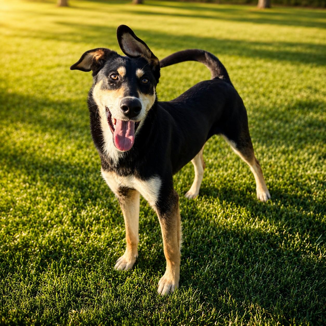 Rocky, Adoptable, Young Male Doberman Pinscher & Shepherd.