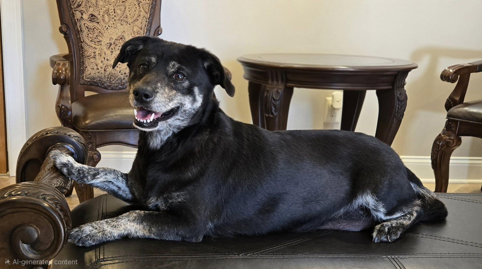 Frances, adopted, Senior Female Jack Russell Terrier.