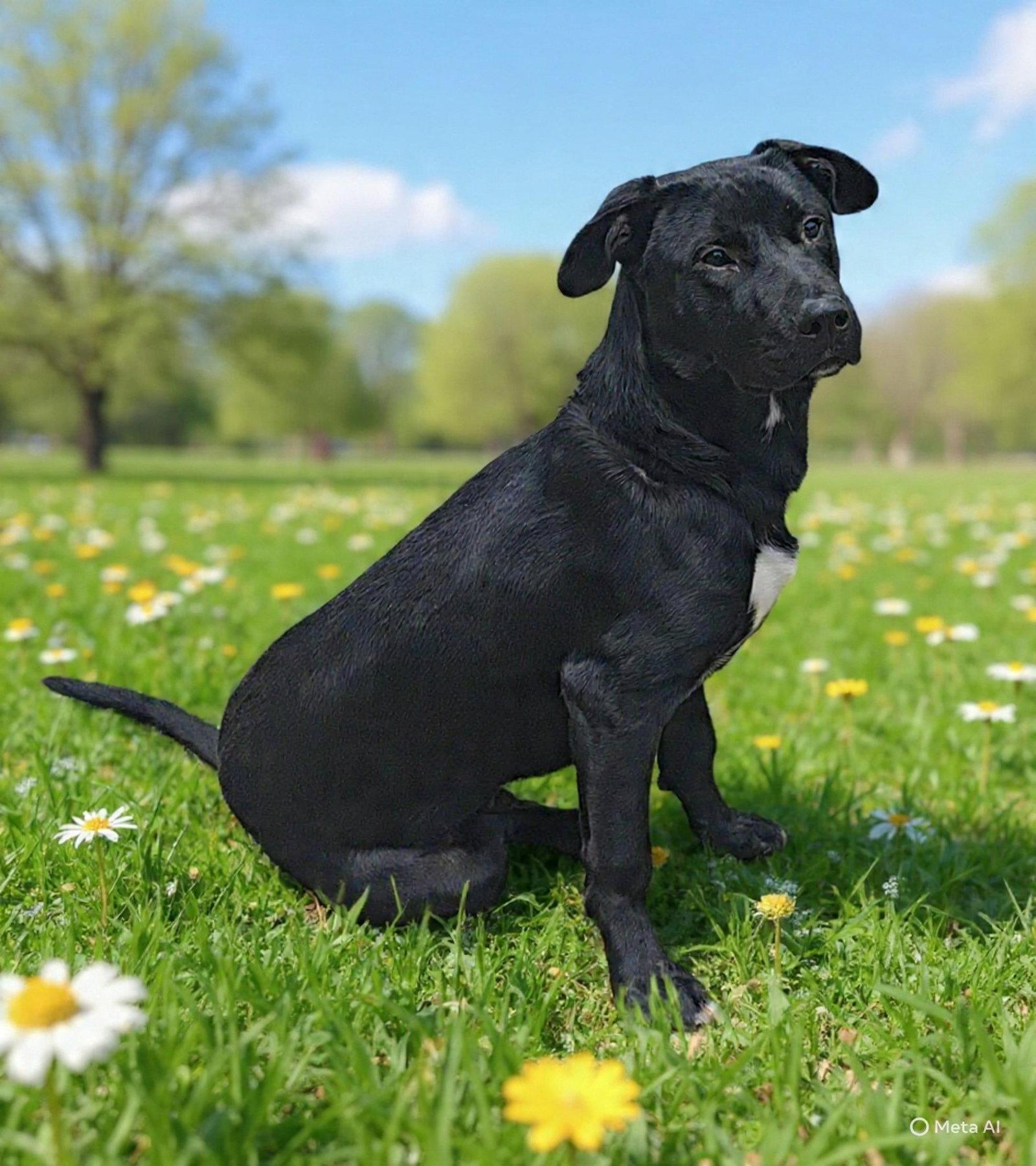 Frito 26/252, Adoptable, Young Male Labrador Retriever & Pit Bull Terrier.