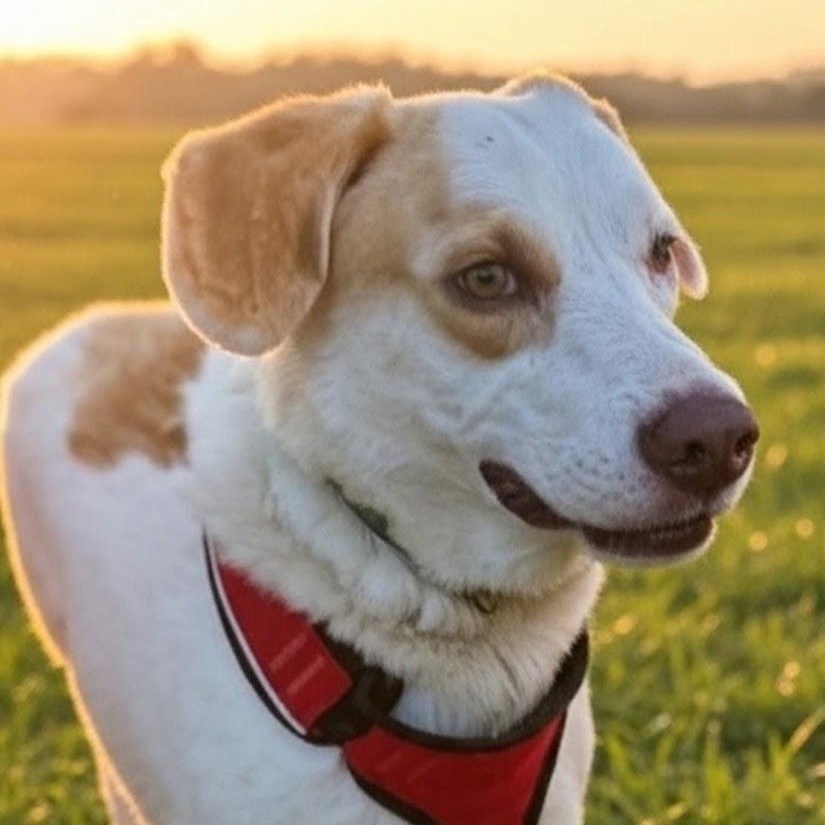 Patch, adopted, Adult Male Foxhound & Beagle.