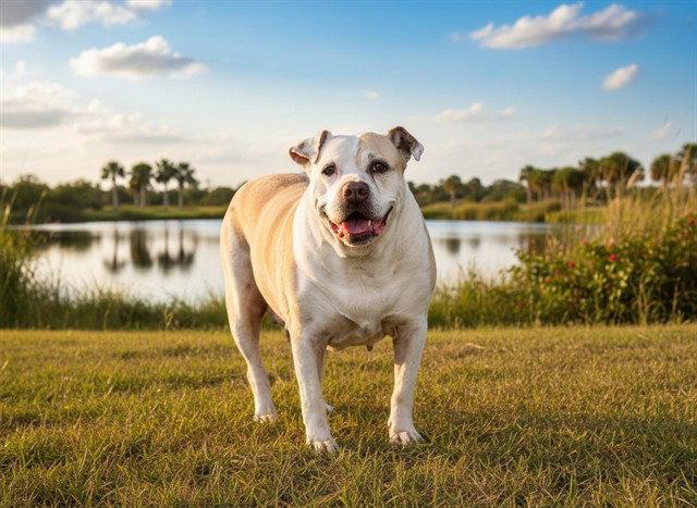 VIXON, Adoptable, Senior Female American Bulldog.