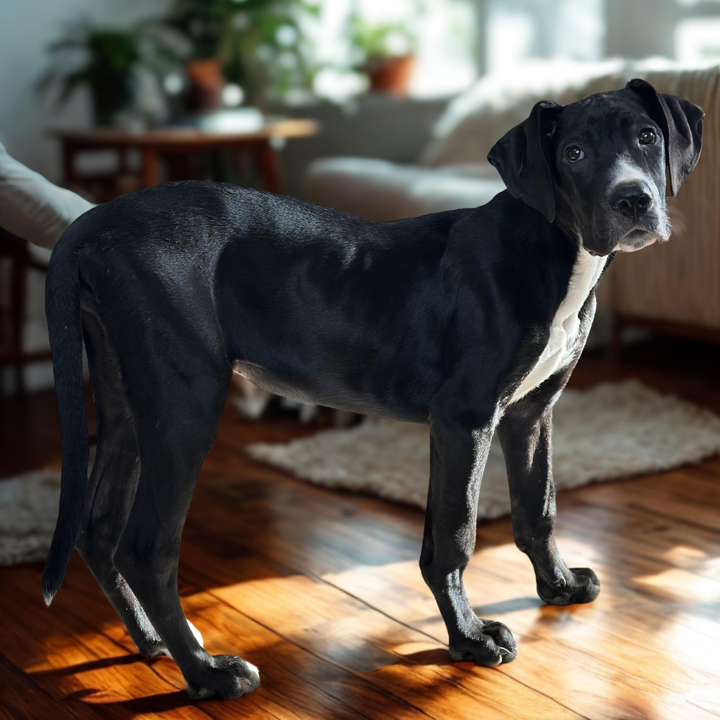 Cosmo, adoptable, Puppy Male Great Dane.
