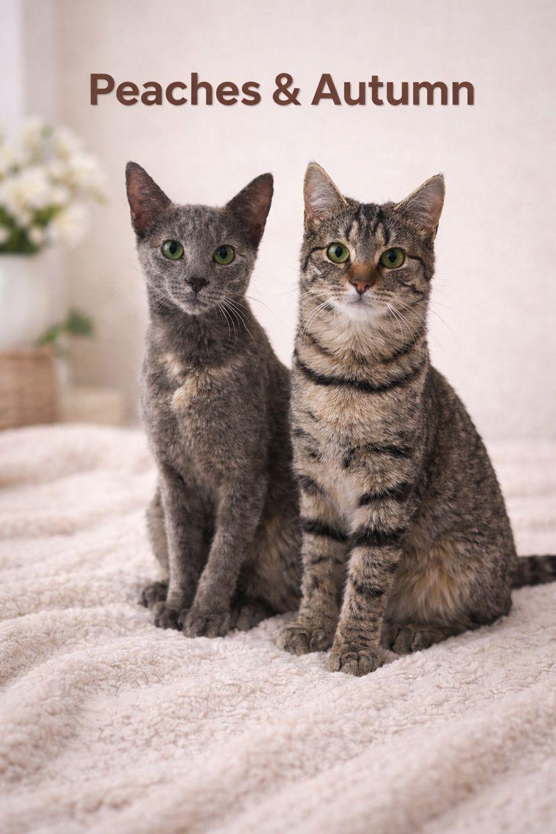 Autumn & Peaches, Adoptable, Kitten Female Domestic Short Hair.