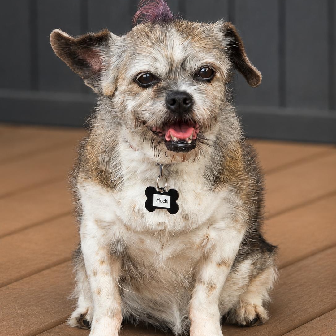MOCHI, Adoptable, Adult Female Wirehaired Terrier.