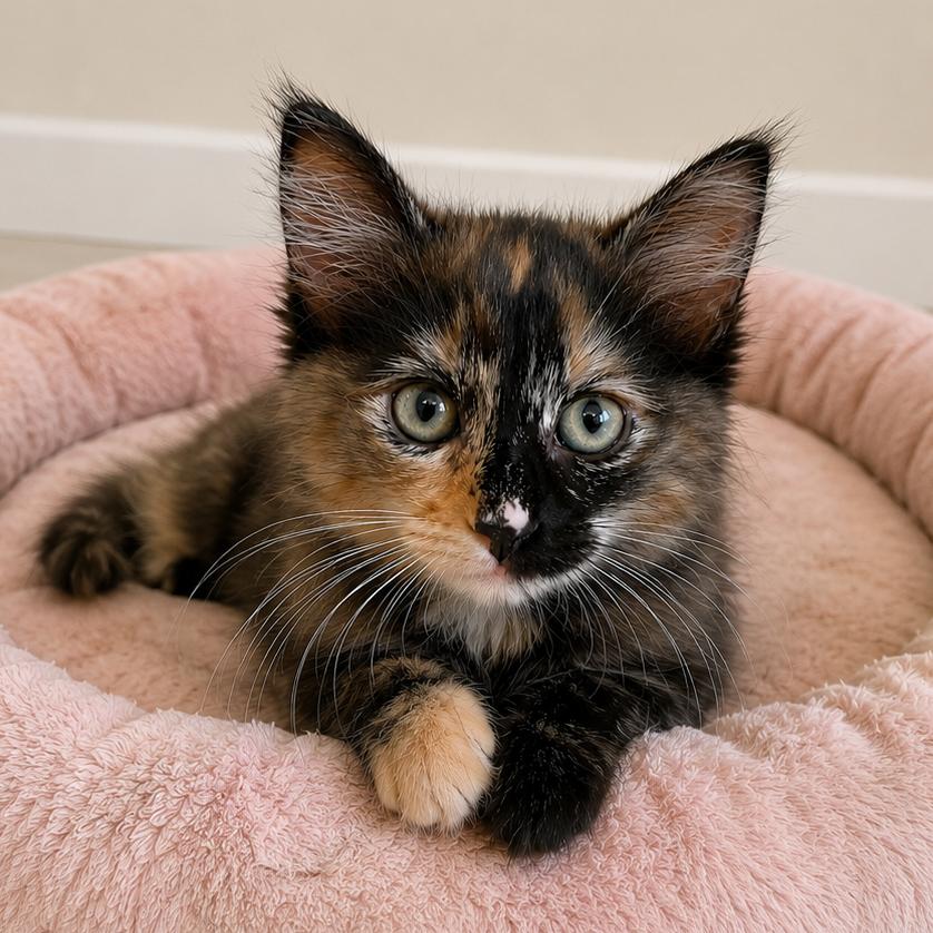 Toffi, Adoptable, Kitten Female Maine Coon & Domestic Long Hair.