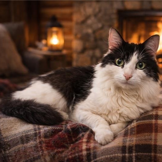 Enlarge Oreo, a Adoptable Domestic Long Hair in Prince Frederick, MD image 1/5
