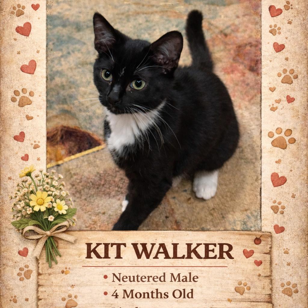 Enlarge 1389 Kit Walker, a Adoptable Domestic Medium Hair in Abbeville, SC image 2/3