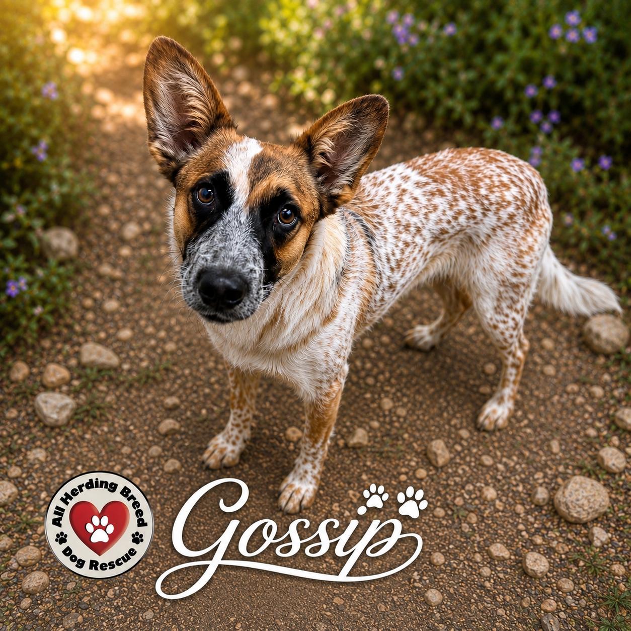 Gossip, ADOPTABLE, Puppy Female Cattle Dog.