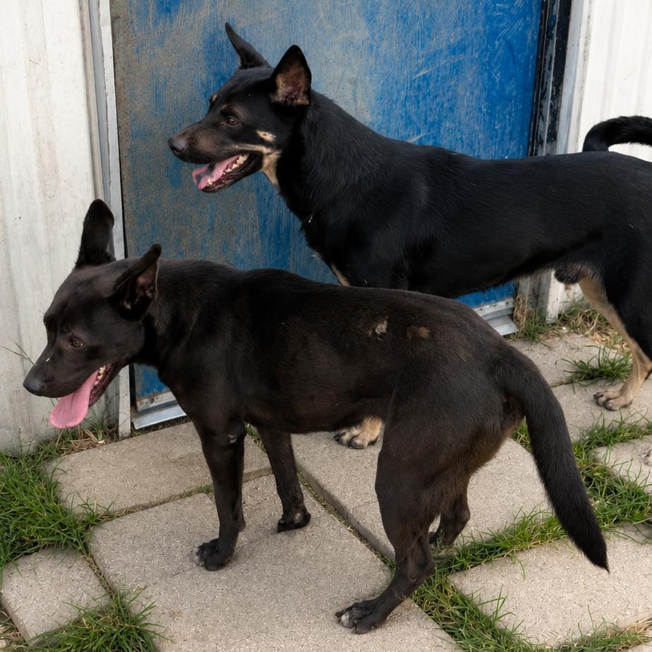 Enlarge Quincey & Ebony, a Adoptable mixed breed in Elizabeth City , NC image 2/6