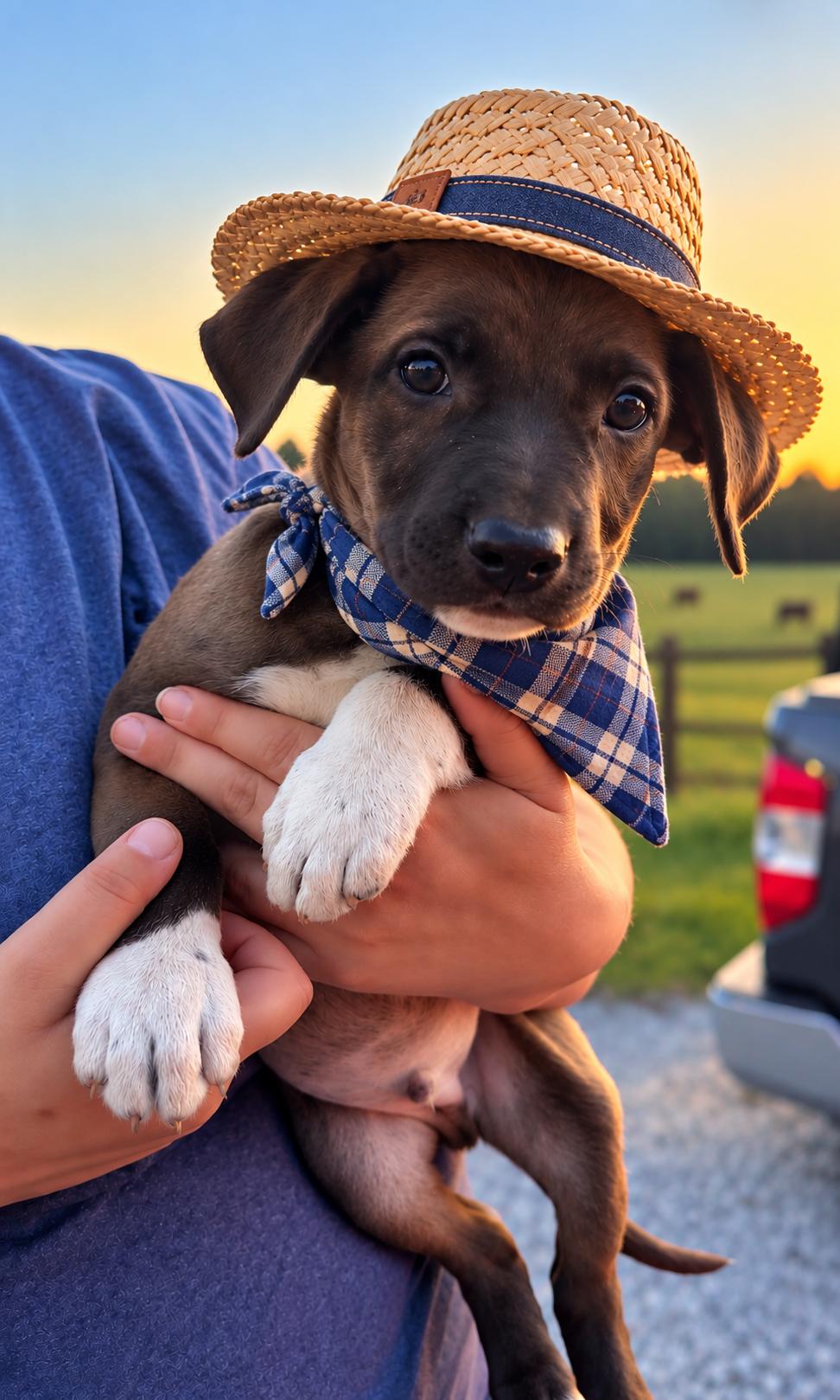 Duffy, Adoptable, Puppy Male Catahoula Leopard Dog & Chocolate Labrador Retriever.