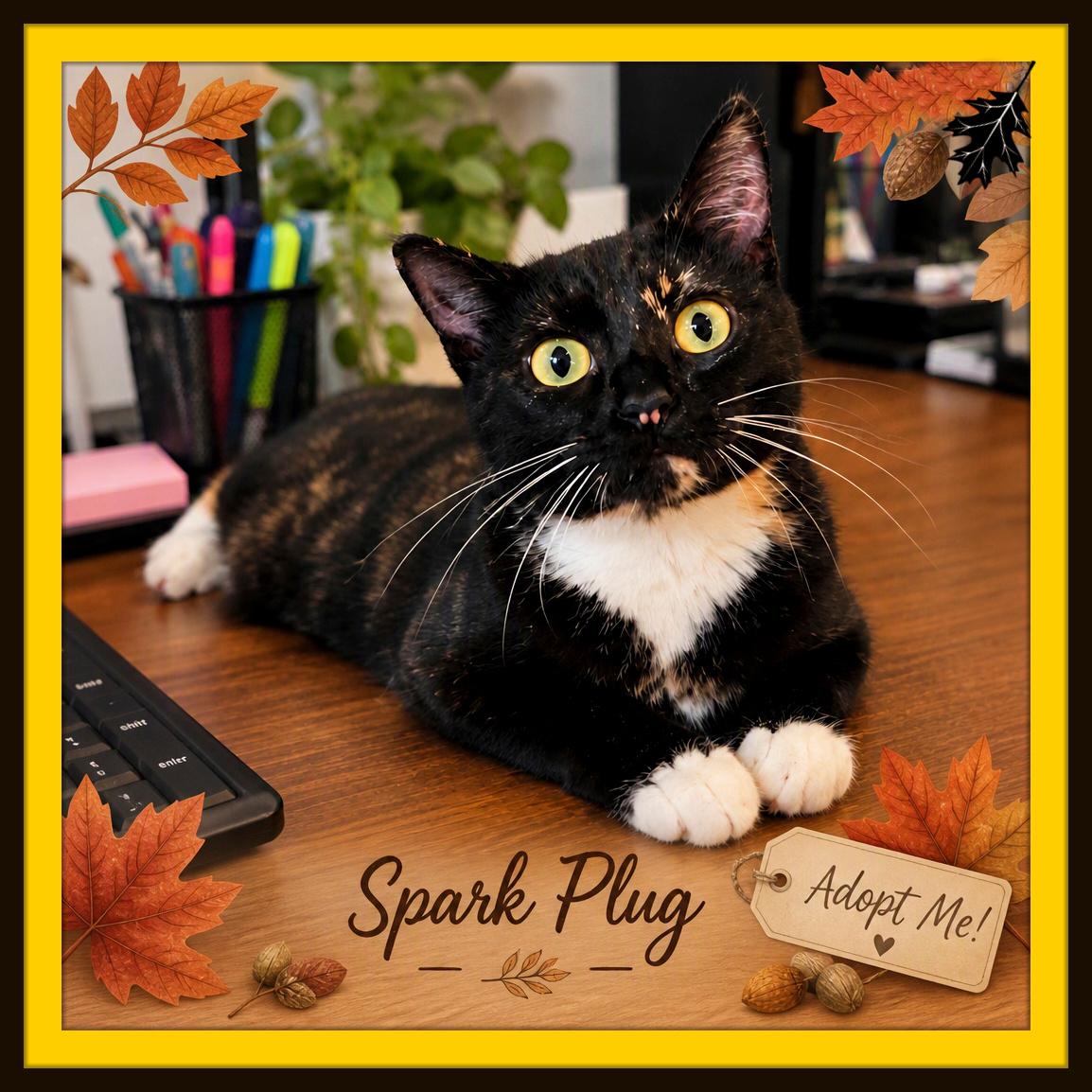 Enlarge Spark Plug - A little magic... a lot of tortie charm, a Adoptable Domestic Short Hair in Winston Salem, NC image 2/4