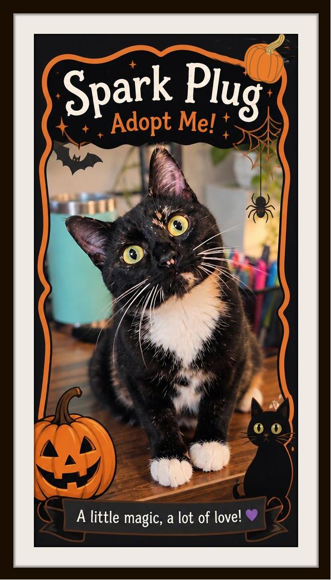 Enlarge Spark Plug - A little magic... a lot of tortie charm, a Adoptable Domestic Short Hair in Winston Salem, NC image 4/4