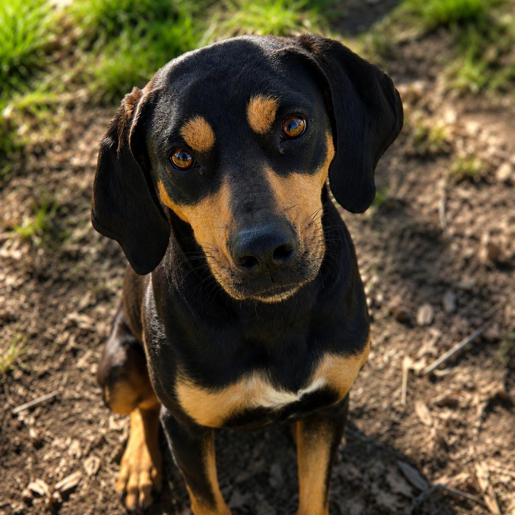 Fido, Adoptable, Adult Male Hound & Mixed Breed.