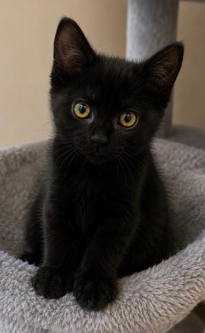 Bluestar, adopted, Kitten Female Domestic Short Hair.
