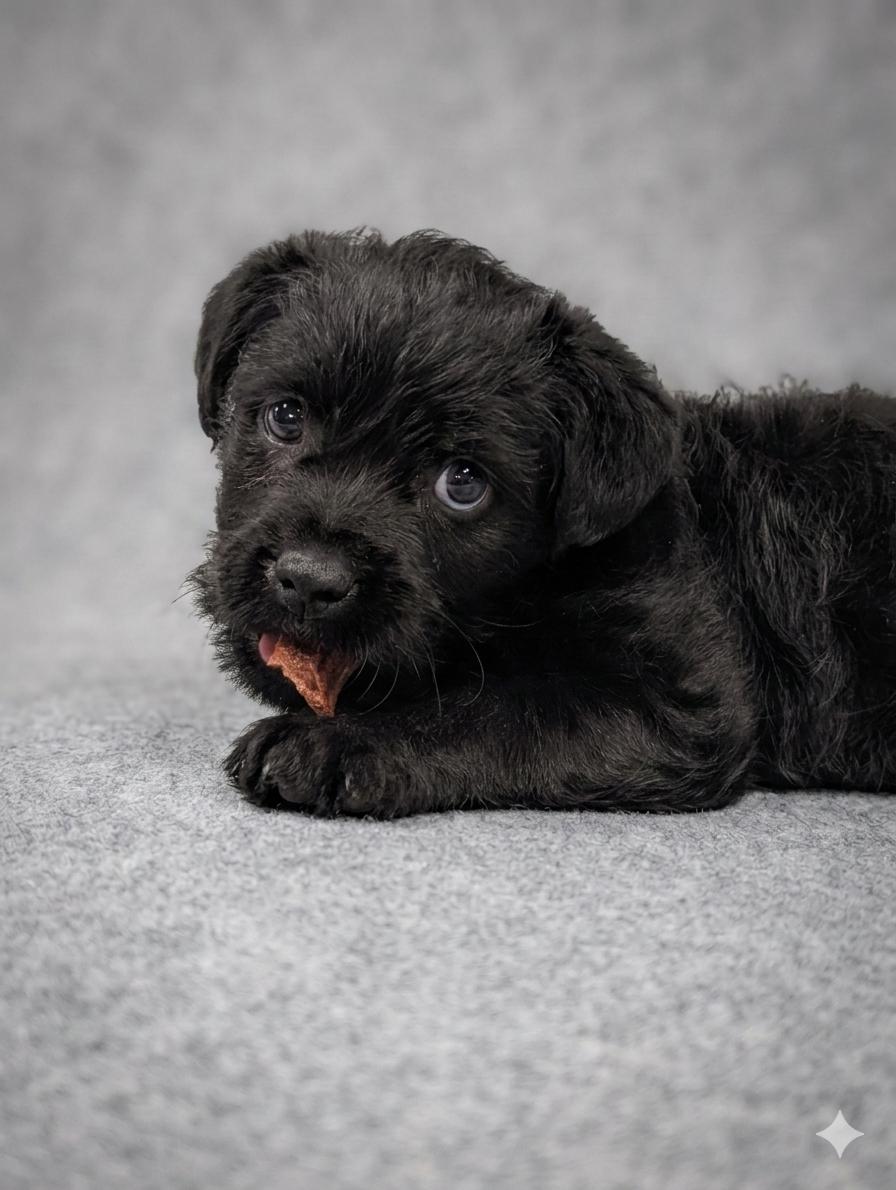 Raven, adopted, Puppy Female Yorkie Poo.