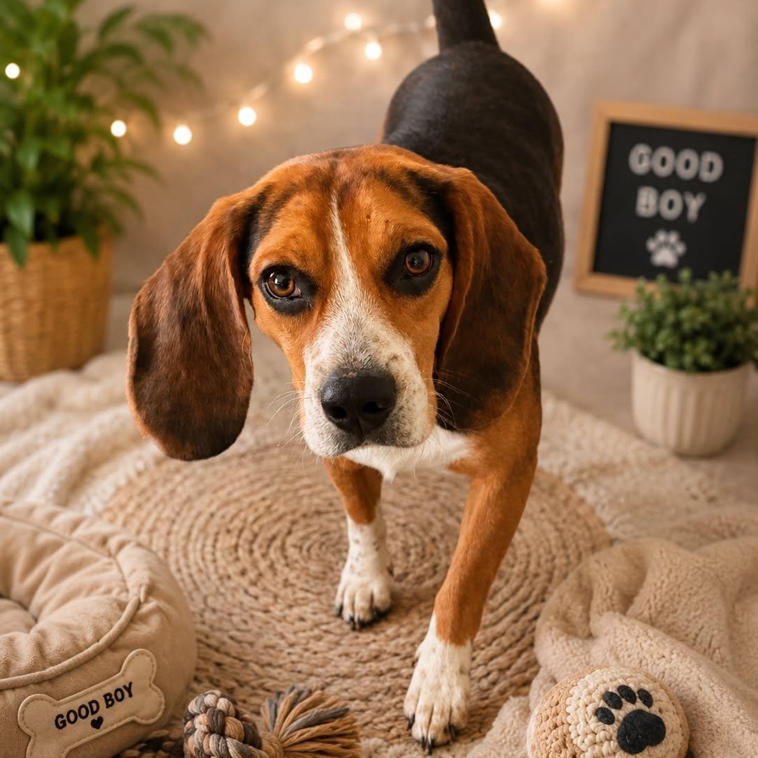 Buster, adopted, Adult Male Beagle.