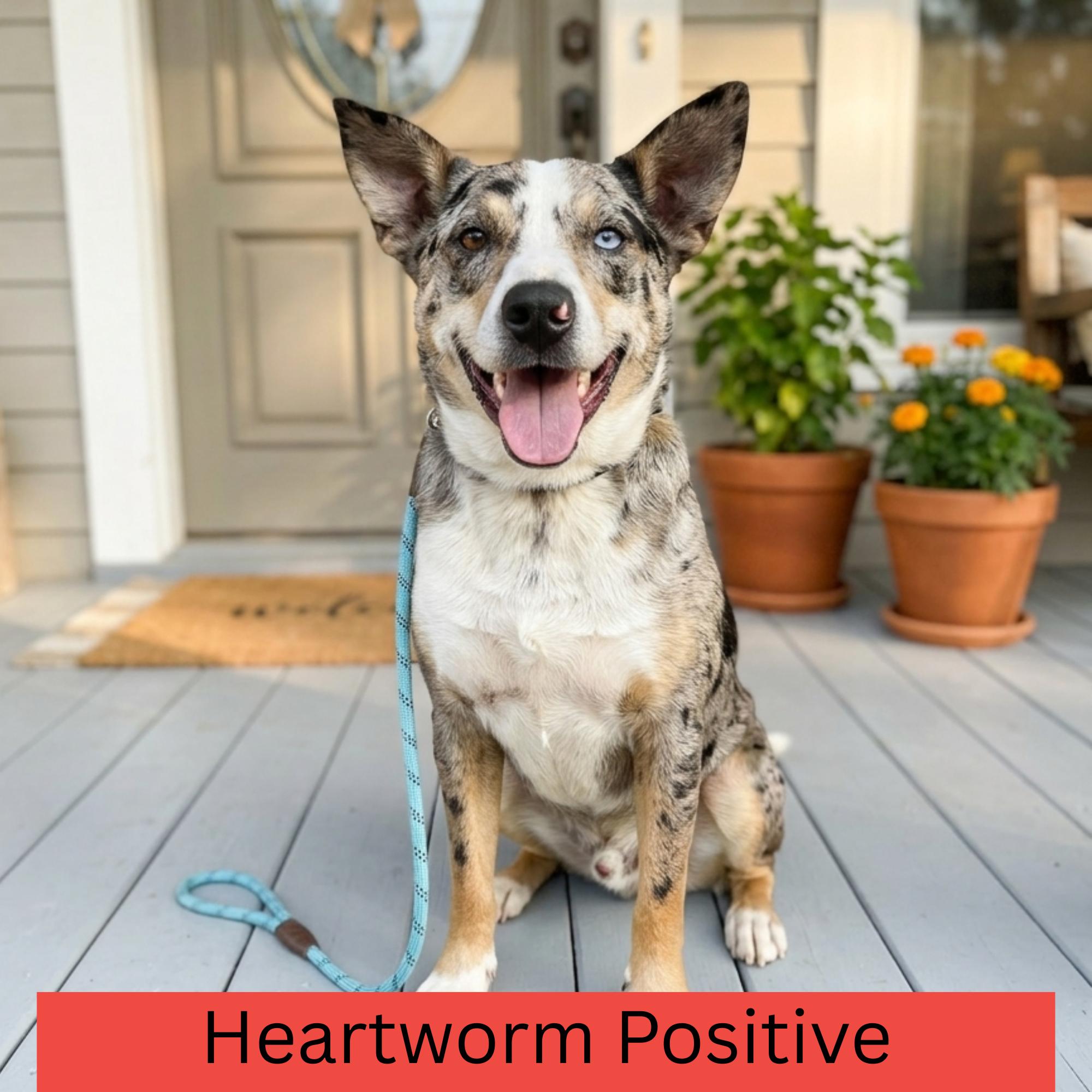 Drako, adopted, Young Male Catahoula Leopard Dog & Australian Cattle Dog / Blue Heeler.