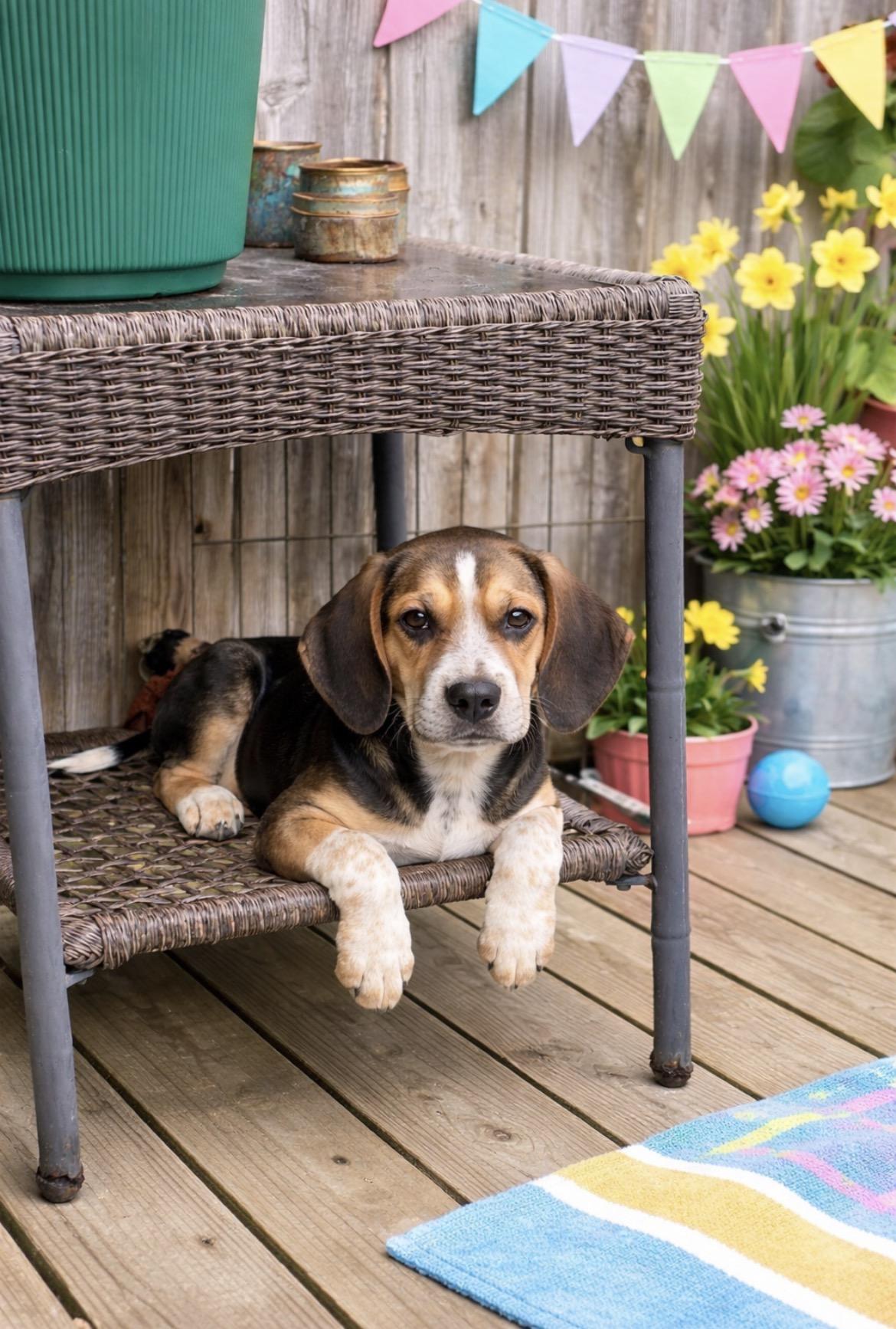 Loki, Adoptable, Puppy Male Australian Shepherd & Treeing Walker Coonhound.