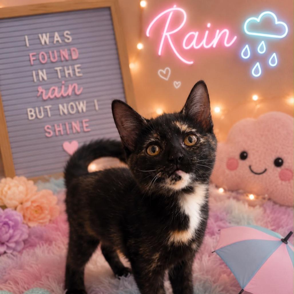 Rain, Adoptable, Kitten Female Domestic Short Hair.