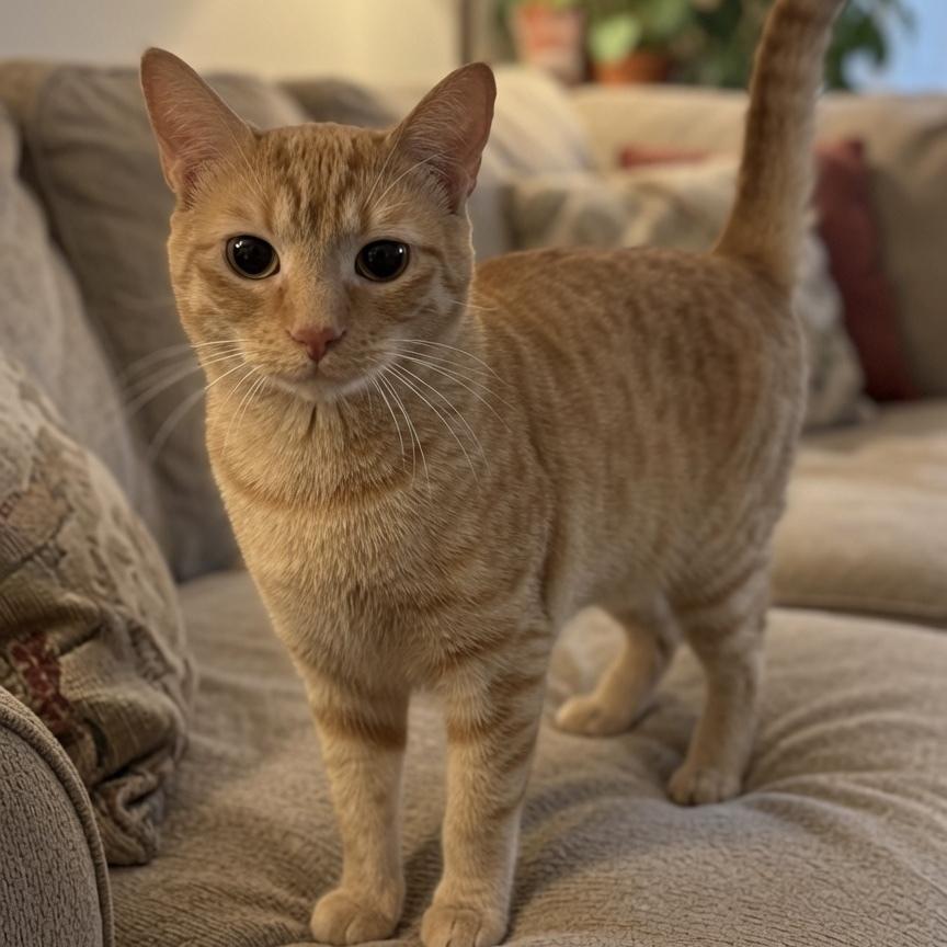 Pumpkin the Porch Pirate LH, Adoptable, Adult Male Domestic Short Hair.