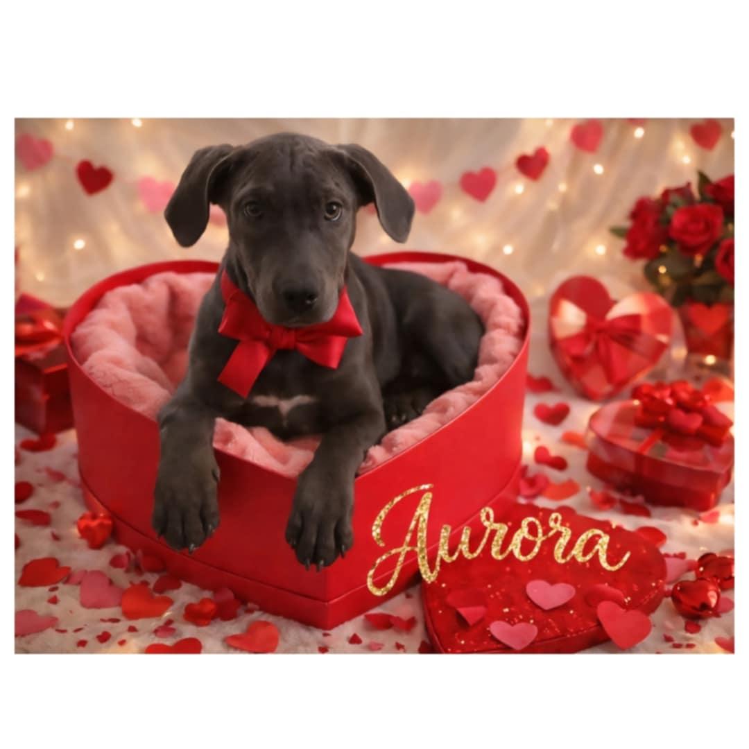 Aurora, ADOPTABLE, Puppy Female Labrador Retriever & Mastiff.