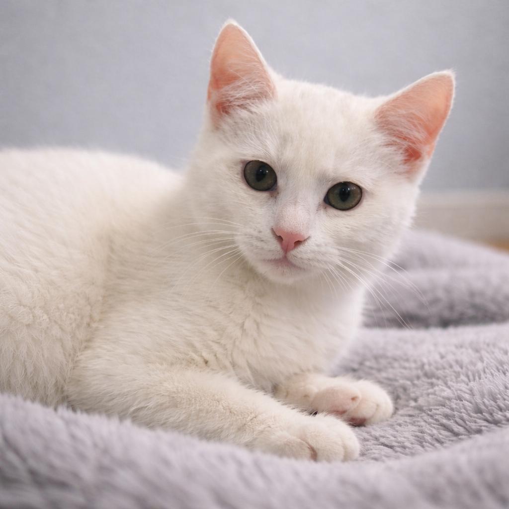  Shortcake — A Gentle, Happy Guy Ready for a Family of His Own, Adoptable, Kitten Male Turkish Van & Domestic Short Hair.
