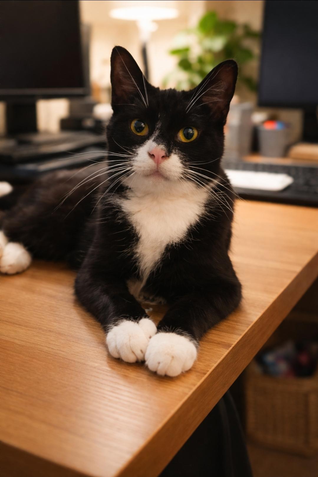 Mushu, Adoptable, Young Male Tuxedo.