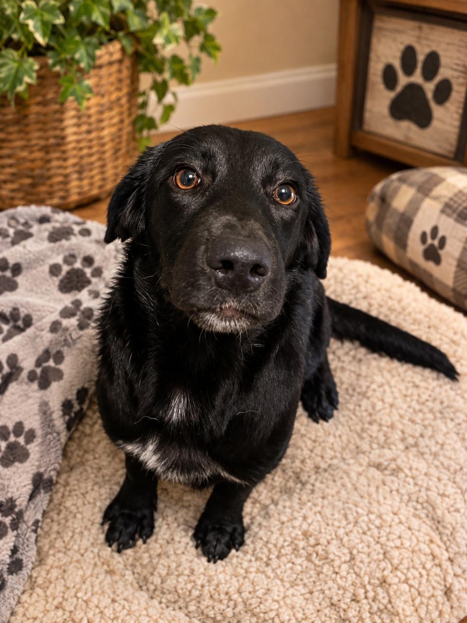 Edith, Adoptable, Puppy Female Border Collie & Labrador Retriever.