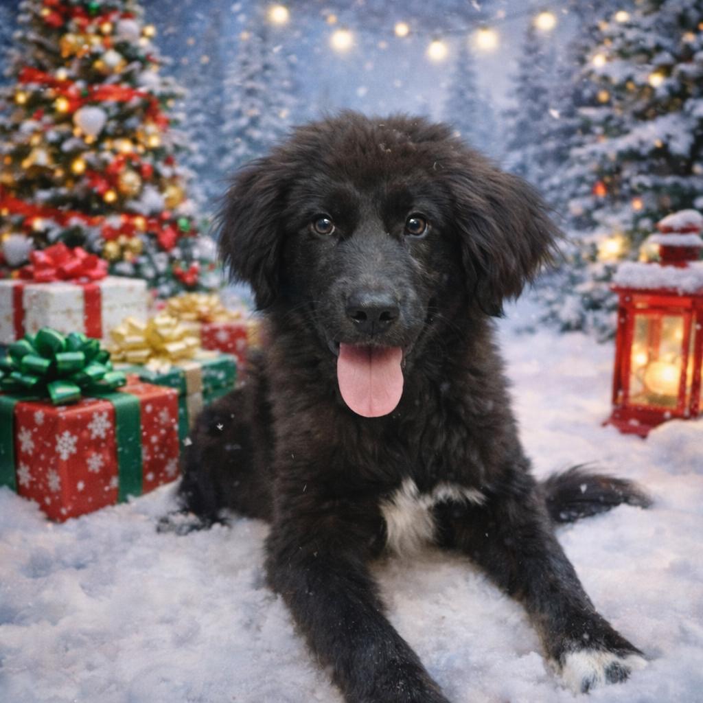 Clarice, ADOPTABLE, Young Female Flat-Coated Retriever.