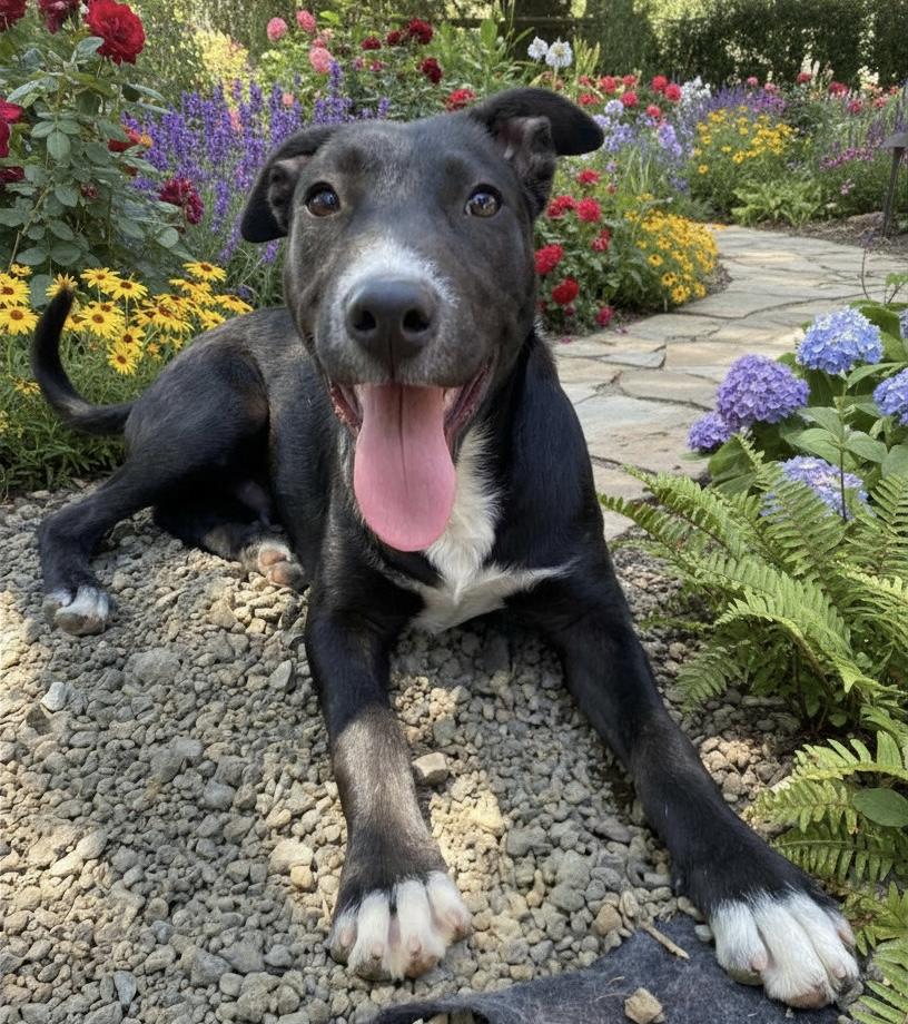 Champ, adopted, Puppy Male Labrador Retriever & Xoloitzcuintli / Mexican Hairless.