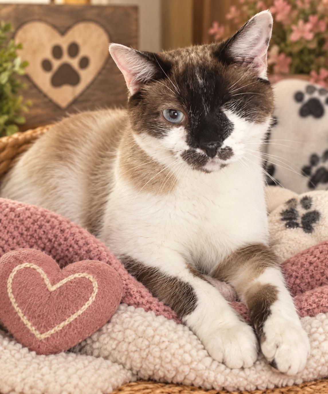 Choco, Adopted, Adult Male Snowshoe & Siamese.