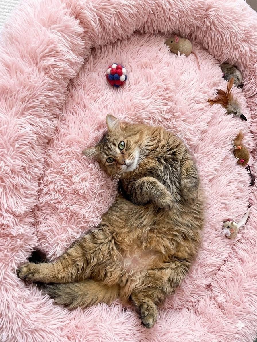 Momma Maple, ADOPTABLE, Adult Female Domestic Long Hair & Tabby.