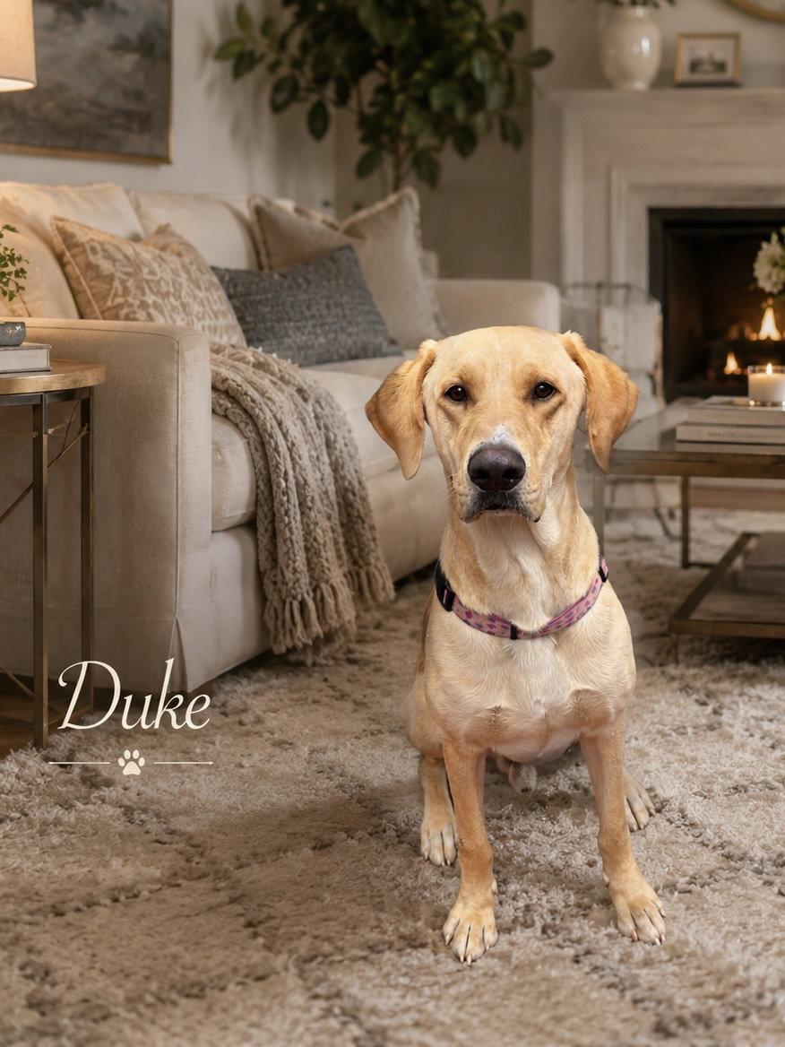 Duke, Adoptable, Adult Male Yellow Labrador Retriever & Labrador Retriever.