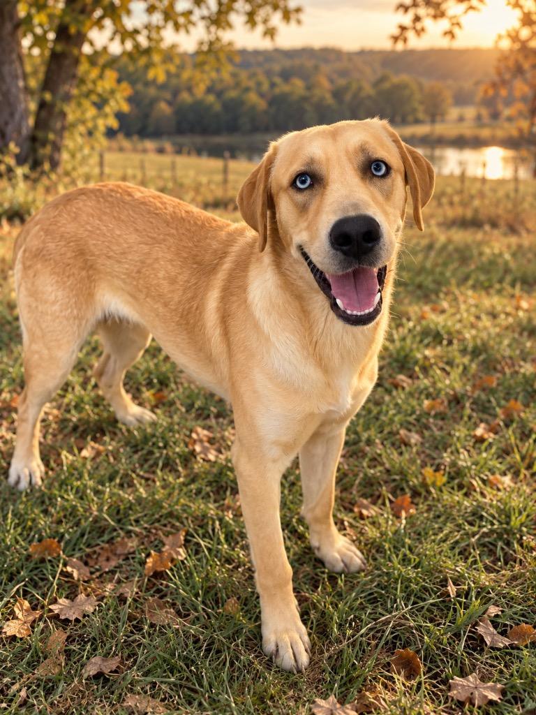 Charlee, Adoptable, Young Male Yellow Labrador Retriever & Mixed Breed.