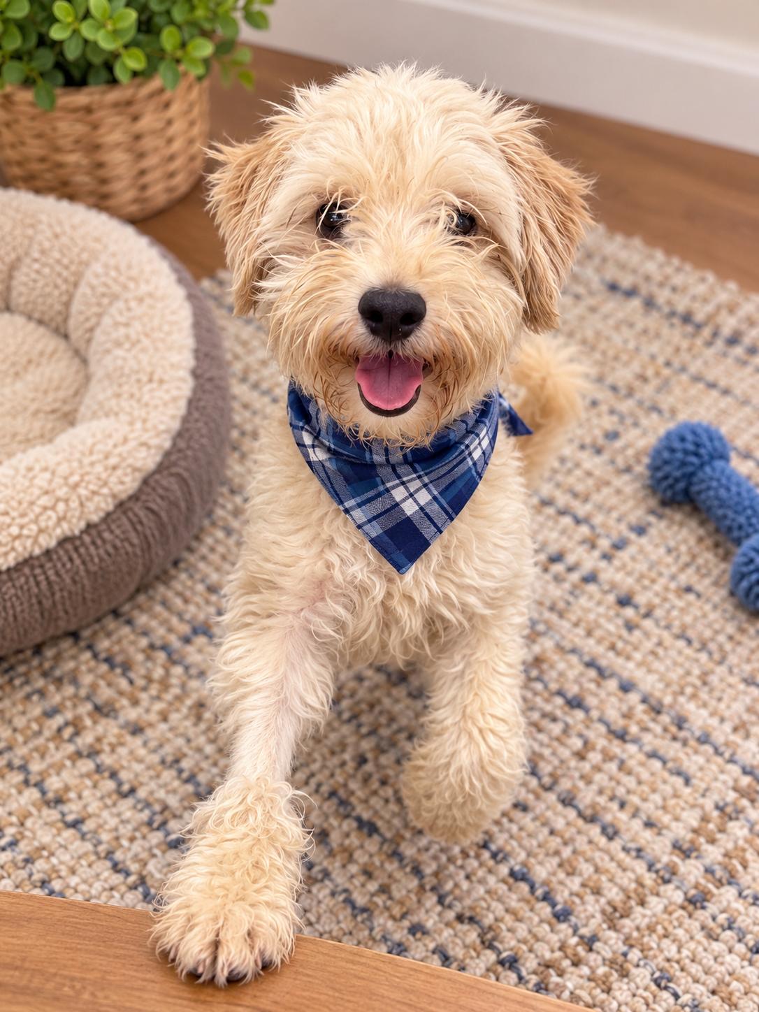 Peluso, Adopted, Young Male Miniature Poodle & Miniature Schnauzer.