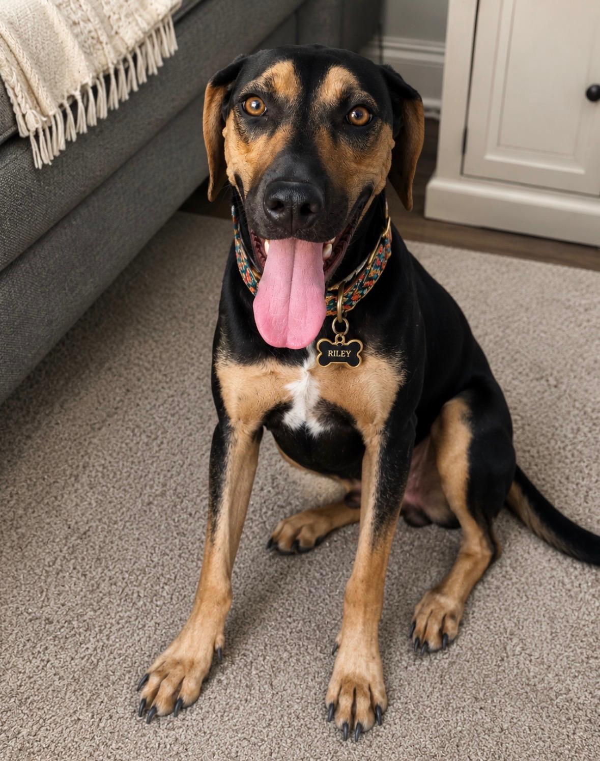 Riley Jane, Adoptable, Young Female Black and Tan Coonhound & American Foxhound.
