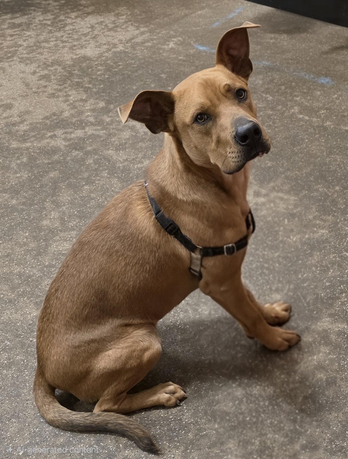 Fin, ADOPTABLE, Young Male Pit Bull Terrier & Hound.