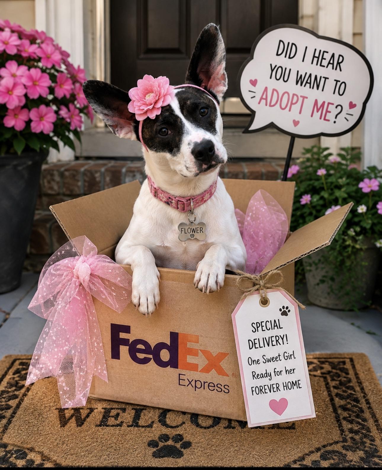 Flower, Adopted, Young Female Rat Terrier.