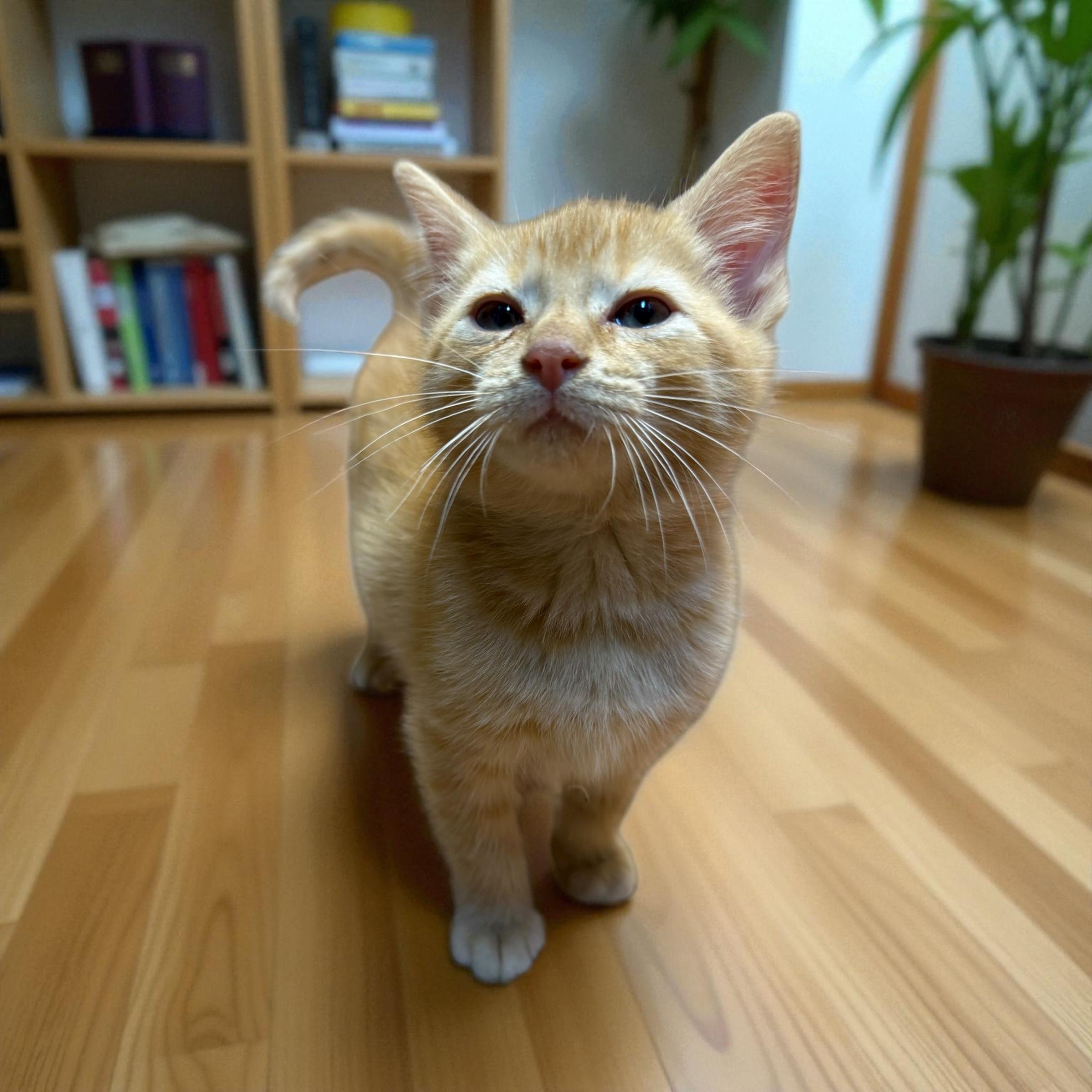 Tee, adopted, Kitten Male Tabby.