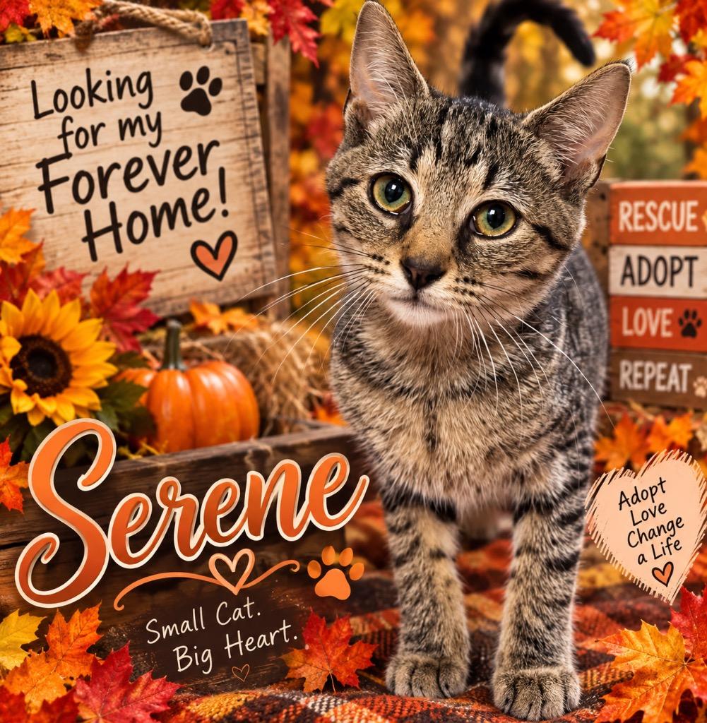 Serene, Adoptable, Kitten Female Domestic Short Hair.